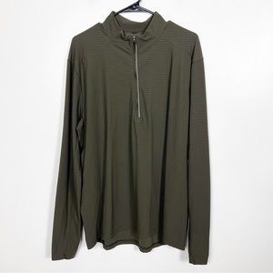 lululemon athletica Men's Lightweight Half-Zip Shirt Jacket - Olive Green
